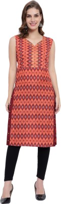 SAMRIDHI CREATION Women Printed A-line Kurta(Orange)