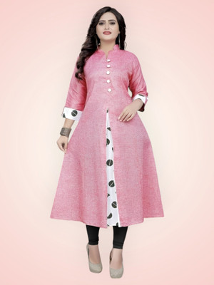 Suhani Fashion Women Solid A-line Kurta(Pink)