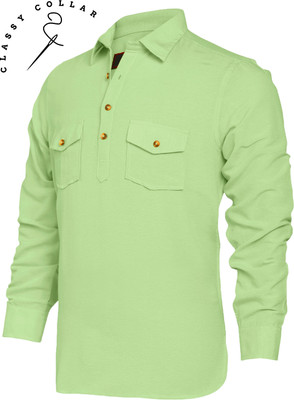 Classycollar By Liferoads Men Solid Pathani Kurta(Light Green)
