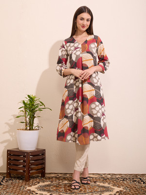 Fashor Women Printed A-line Kurta(Multicolor)
