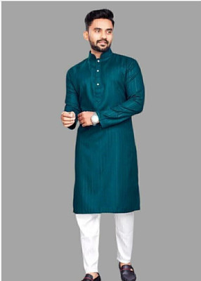 SEFRONI Men Striped A-line Kurta(Multicolor)