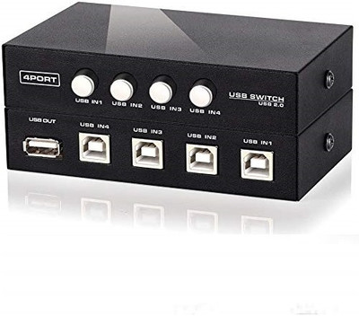 MESHIV 4 Port USB 2.0 Manual Printer Scanner Sharing Switch 34 cm KVM Console(NA)