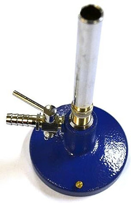 wkm Burner Bunsen-Heavy Base with stopcock (Pack of 2) Laboratory Bunsen Burner