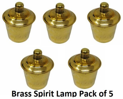 Apex Labs Brass Spirit Lamp Pack of 5 Laboratory Bunsen Burner