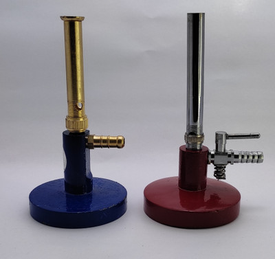 moolenterprises laboratory Bunsen burner with stop cock and without stopcock (set of 2 pice) Laboratory Bunsen Burner
