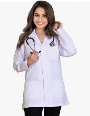 PRAGATI TRENDS Lab Coat(Cotton Polyester Blend)