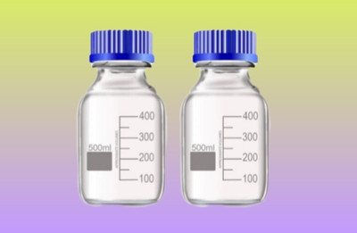 Wexon Screw Bottle -500 ml -2 Pc Laboratory Dropper Bottle(Borosilicate Glass 500 ml Pack of2)