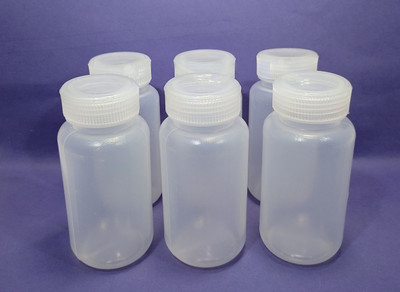 moolenterprises Polypropylene Reagent Bottle wide Mouth pack of 6 Laboratory Dropper Bottle(Plastic 250 ml Pack of6)