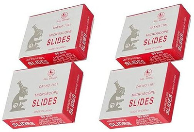 MEDISKY Microscope Slides 75mmx25mm (50 Glass Slides) Standard Slide(1.25 mm, Pack of 4)