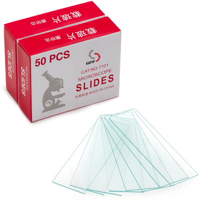 MEDISKY Microscope Slides 75mmx25mm (50 Glass Slides) Standard Slide(1.25 mm, Pack of 2)