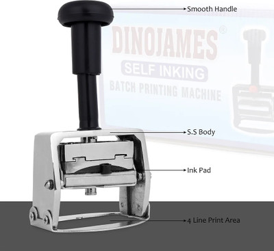 dinojames Batch Coding Machine-Letter-6mm Label Stamping Machine(Semi Automatic)