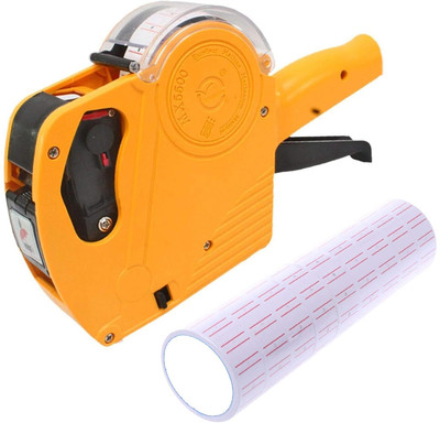 Shaiv 8 Digits Price Labeler Gun with 10 Rolls Labels & 1 Ink Refill(Yellow/Red/Blue). Label Stamping Machine(Manual)