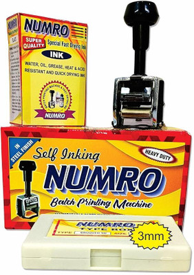 universalseal Numex (3mm-356m) Self Inking Heavyduty Batch Coding Label Stamping Machine(Semi Automatic)