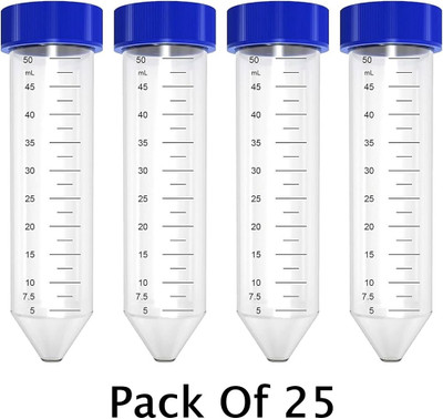 CISCA 50 ml Rimmed Polypropylene Test Tube (11.5 cm 418 K Pack of 25) High Speed