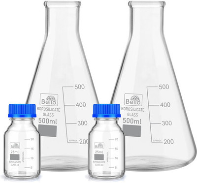 Bello Erlenmeyer Flask(1050 ml, Pack of 4)