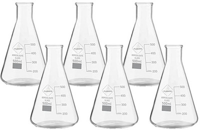 Pushpa Erlenmeyer Flask(500 ml, Pack of 6)