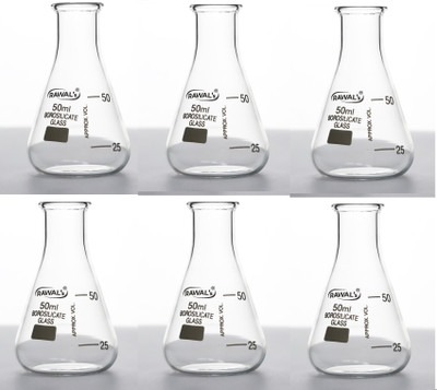 RAWAL'S Erlenmeyer Flask(50 ml, Pack of 6)