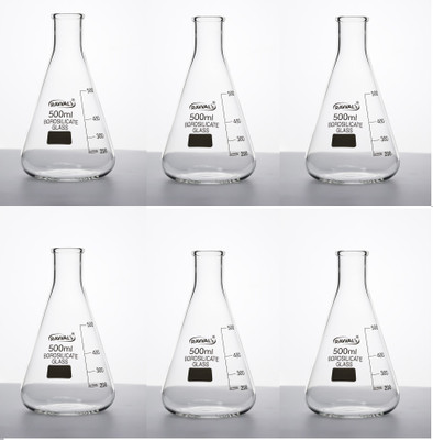 RAWAL'S Erlenmeyer Flask(500 ml, Pack of 6)