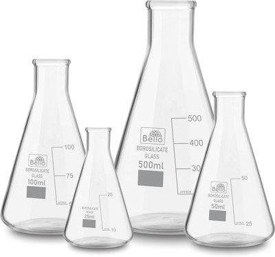 Bello Erlenmeyer Flask(500 ml, Pack of 4)