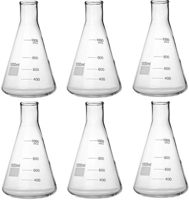 RAWAL'S Erlenmeyer Flask(1000 ml, Pack of 6)