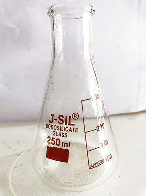 J-SIL Erlenmeyer Flask(250 ml, Pack of 1 CONICAL FLASK 250ML)