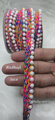 radhaji arts No.8.Moti Lace Reel(Pack of 1)