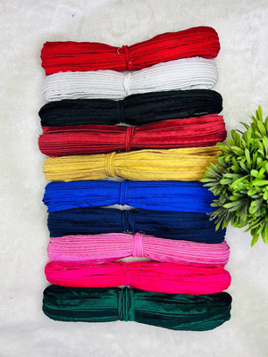 Zoitgiest Export Quality Piping Lace Pack Of 10 Color Each 9 Mtr (Total 90 Mtr) Thread Piping Lace Reel(Pack of 10)