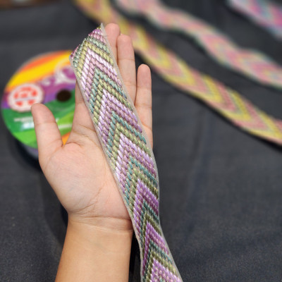 Mohan Shoppe THBD0051 Multi Pastel Thread work Laces Lace Reel(Pack of 1)