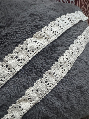 SSA Handcrafted Cotton Crochet Lace Trim Premium Crochet Cotton Lace with Floral Design and Scalloped Edge ( 9 mtr) Lace Reel(Pack of 1)