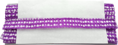 KURLZ K_255165_Lavender 25mm Polka Printed Net Frill For Kanha Poshak, Jhulas, Singhasan | Size: 9 Yards Lace Reel(Pack of 1)