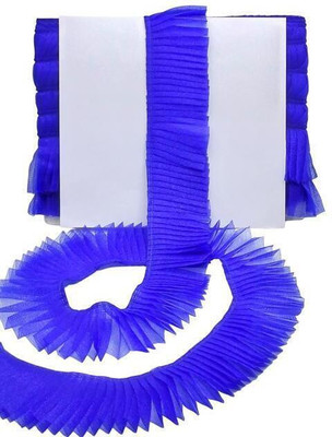 Woven Lace K-2.5-NetFrill-RBlue 2.50 Inch Net Frill Lace for Laddu Gopal Poshak, DIY,Dupatta,Dress|Size: 9 Yards Lace Reel(Pack of 1)