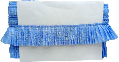 Woven Lace K-405177-BBlue 40mm Super Net Doria Frill For Function Decoration, DIY, Art Craft|Size: 9 Yards Lace Reel(Pack of 1)