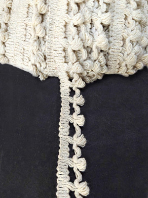 Mezin Cotton Gudi (9mtr) Lace Border for Dress, Kurtis, Saree, Dupatta & Bag (Off White-9mtr) Lace Reel(Pack of 1)