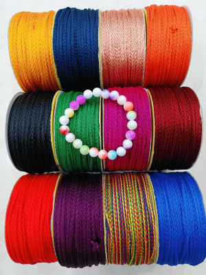 JAY MAJISA Naylon dori 12 Braslet Lacelicious Multicolor 9M Pack Lace Reel(Pack of 12)