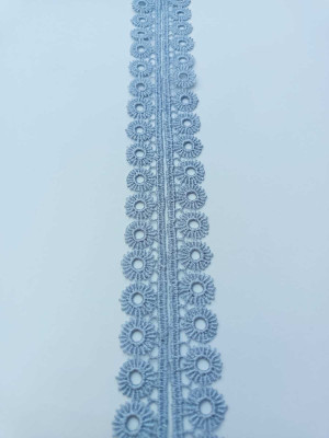 Swag Enterprises POLYESTER-D1-GREY-5MTR Swag Polyester Lace, Border Lace, Cotton Lace, Gota Patti Lace Lace Reel(Pack of 1)