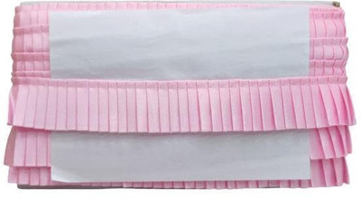 KURLZ K_355767_B_Pink 1.50 Inch Non-Dyeble Heavy Satin Fancy Frill 9 meter Lace Reel(Pack of 1)