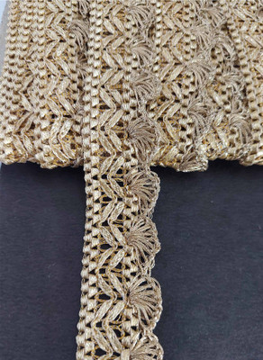 Mezin Gota Patti Zigzag Pankh Lace for Saree, Dress, Dupatta, Kurtis and Decorations Lace Reel(Pack of 1)