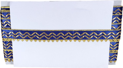 KURLZ K-255361-RBlue 1 Inch Gold Piping Gota Patti Lace For Kanha Poshak, Handicrafts | Size: 9 Yards Lace Reel(Pack of 1)