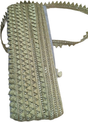 Shyam Diwane gold lace border sarri /kurti/duptta (18 m) Lace Reel(Pack of 1)