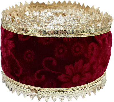 Balar Sewing Maroon Velvet Lace Border Material for Sarees Hijab Dress Lehenga Dupatta choli Palazzo Anarkali kurti craft 9 mtr Lace Reel(Pack of 1)