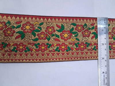 Varni Lace Border3 inch & 9 Mtr Multicolor Designer Lace Border For Saree ,Dress, saree fall lace reel Lace Reel(Pack of 1)