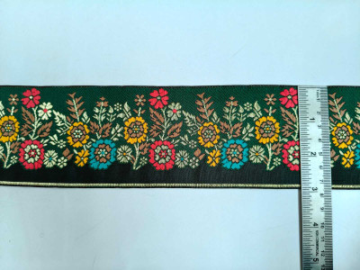 Aviraj Enterprise Fancy Lace Border 3inch Broad(75MM) & 9 Mtr Length Multicolor Reel For Multi Use Lace Reel(Pack of 1)