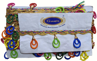 GWELS 63 MULTY COLORS AGES MOTI LACE 4 METER Lace Reel(Pack of 1)