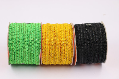 ANTC Lace Reel Pack of 3 – Green, Black & Yellow Decorative Lace Decorative Lace Trims for Fashion, Crafts Lace Reel(Pack of 3)
