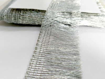 Mezin 1.50 inch Zari Jhalar Fringe Lace For Bridal Saree, Blouse, Dress, embellishment, Outlining, craftwork (9 Mtr) Lace Reel(Pack of 1)