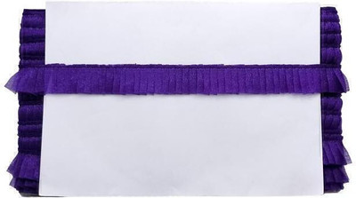 KURLZ K_224043_Purple 1 Inch Net Frill Lace For Dupatta, Saree. Ladoo Gopal Poshak, DIY|Size: 20 Yards Lace Reel(Pack of 1)
