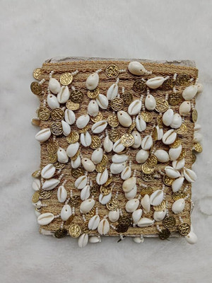 KALKA TRADERS Moti with Coin and kodi lace Moti with Coin and kodi lace Lace Reel(Pack of 1)