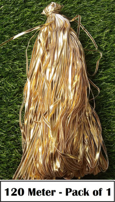 DIARA golden gota (pack of 120 mtr W=3mm )used in saree and decorative things Gota Woven Gold Decorative Gift Wrapping Trim Golden Rajasthani Gota Patti Lace Lace Reel(Pack of 1)