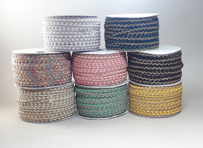 RDH ENTERPRISES Lace 102 Border for Dresses, Sarees ,Blouses, Dupatta (8 x 3mit) Lace Reel(Pack of 8)