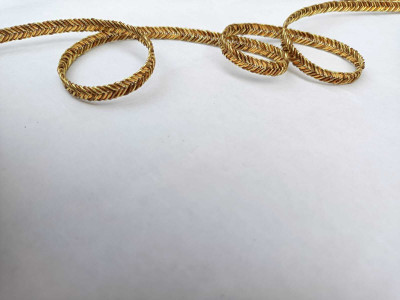 Swag Enterprises EMB-GOLDEN-16MTR Fancy Embroidery Border Lace Lace Reel(Pack of 1)